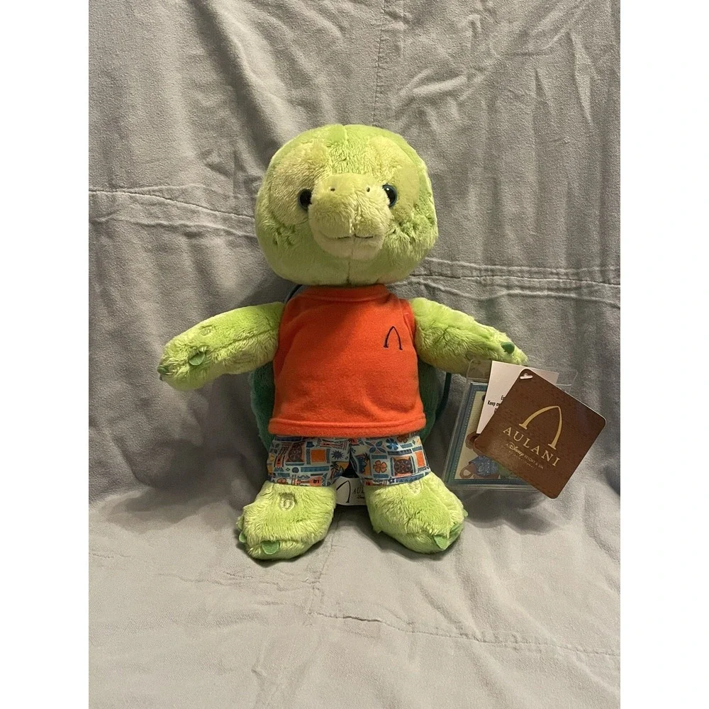 NEW Disney Aulani Hawaii Olu the Turtle Orange Shirt Plush‎ Crossbody Purse Bag